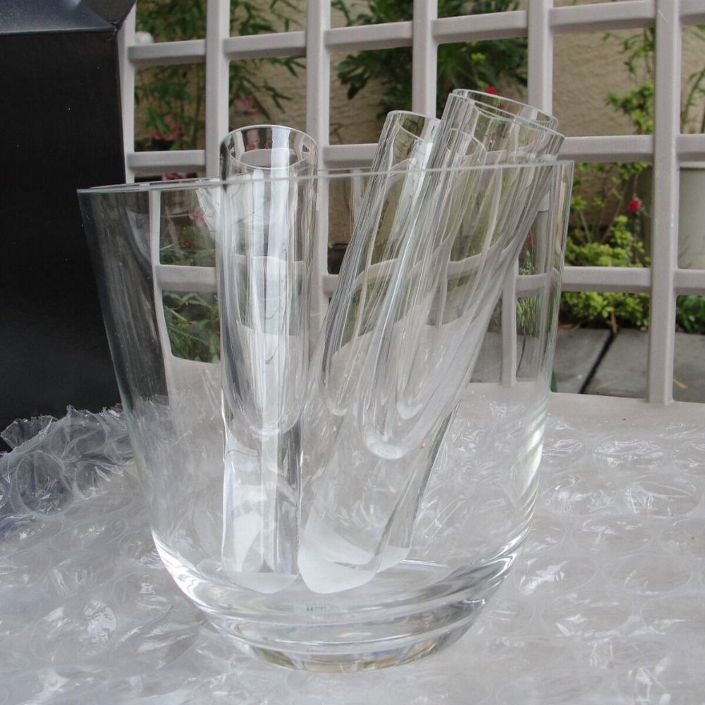 MOVADO DIAL CRYSTAL SHOT GLASS BAR SET  NEW $2,000